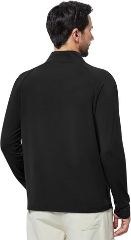Men's Quarter Zip Pullover Fleece Lined Long Sleeve Golf Sweatshirt 1/4 Half Zip Athletic Workout Shirts in Saudi Arabia