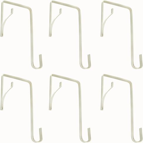 6 قطع من خطافات الأبواب المعدنية 5 ملم مع مشبك زنبركي للباب الخلفي للتخزين وحقيبة التعليق وإكسسوارات الخطافات المسطحة وخطافات باب واحد لتعليق الملابس وربطات العنق والمظلات والمحافظ والأحزمة والأوشحة والقبعات in Kuwait