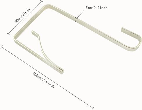 6 قطع من خطافات الأبواب المعدنية 5 ملم مع مشبك زنبركي للباب الخلفي للتخزين وحقيبة التعليق وإكسسوارات الخطافات المسطحة وخطافات باب واحد لتعليق الملابس وربطات العنق والمظلات والمحافظ والأحزمة والأوشحة والقبعات in Kuwait