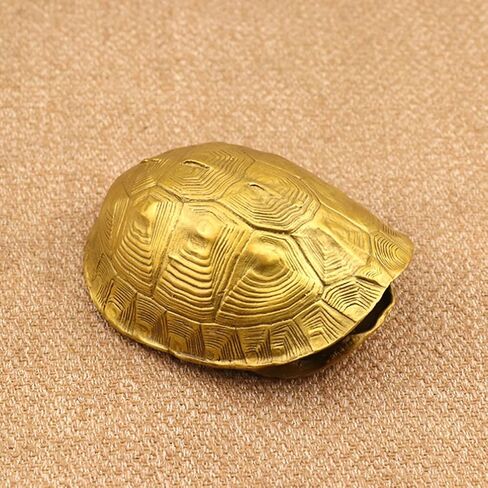 Ipetboom 1 Set Chinese Feng Shui Coins Divination Turtle Shell Good Luck Fortune Coin Copper Crafts Turtle Statue I- Ching Coins for Health Wealth Home Ornament Golden in Saudi Arabia
