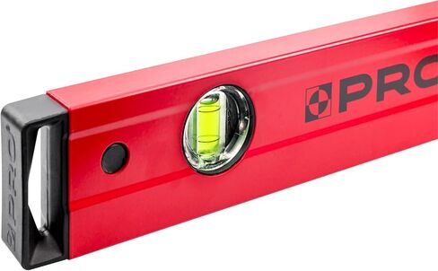 PRO800 Spirit Level 48-inch(120cm) Red Spirit Level Tool with Anti Shock Absorber and ERS+ Easy Reading System - Durable Leveler with Ergonomic Profile in Saudi Arabia