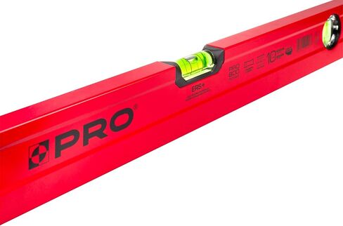 PRO800 Spirit Level 48-inch(120cm) Red Spirit Level Tool with Anti Shock Absorber and ERS+ Easy Reading System - Durable Leveler with Ergonomic Profile in Saudi Arabia