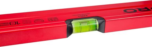 PRO800 Spirit Level 48-inch(120cm) Red Spirit Level Tool with Anti Shock Absorber and ERS+ Easy Reading System - Durable Leveler with Ergonomic Profile in Saudi Arabia