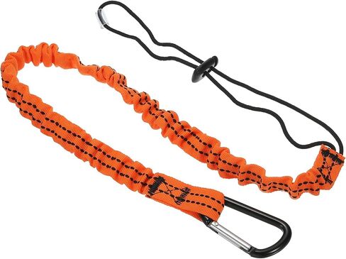PATIKIL Tool Lanyard with D Hook, 35 Inch Safety Tool Leash 0.8 Inch Width for Fall Protection, Orange in Saudi Arabia