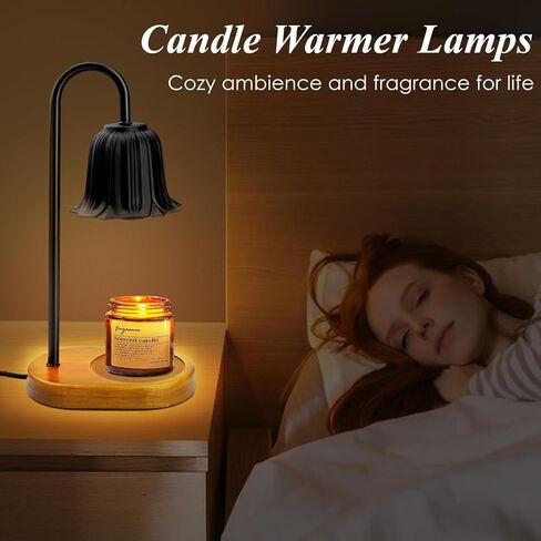 مصباح تدفئة الشموع مع لمبات، سخان شمع كهربائي قابل للتعتيم، سخان شموع مصباح لشمعة جرة شمعة يانكي، سخان تذوب الشمع للمعطرة، هدايا تدفئة المنزل، هدايا ديكور منزلي جديدة للنساء in Kuwait