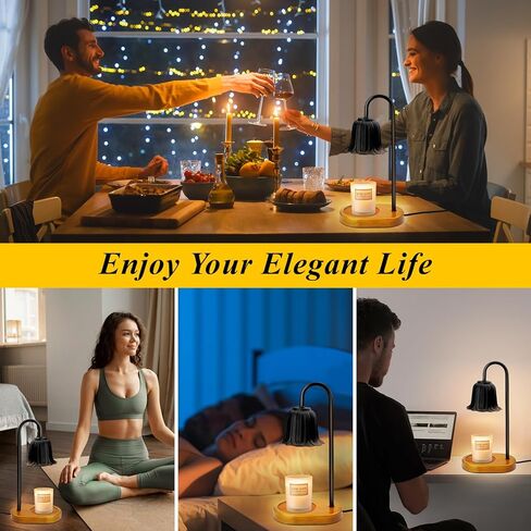 مصباح تدفئة الشموع مع لمبات، سخان شمع كهربائي قابل للتعتيم، سخان شموع مصباح لشمعة جرة شمعة يانكي، سخان تذوب الشمع للمعطرة، هدايا تدفئة المنزل، هدايا ديكور منزلي جديدة للنساء in Kuwait