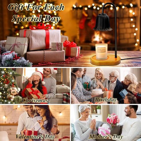 مصباح تدفئة الشموع مع لمبات، سخان شمع كهربائي قابل للتعتيم، سخان شموع مصباح لشمعة جرة شمعة يانكي، سخان تذوب الشمع للمعطرة، هدايا تدفئة المنزل، هدايا ديكور منزلي جديدة للنساء in Kuwait