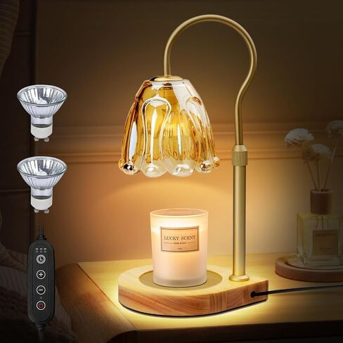 Candle Warmer Lamp with Bulbs, Dimmable Electric Candle Lamp Warmer, Lamp Candle Warmer for Yankee Candle Jar Candle, Wax Melt Warmer for Scented, House Warming Gifts New Home Decor Gifts for Women in Saudi Arabia