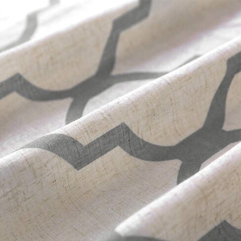 JINCHAN Moroccan Tile Print Table Runner Farmhouse Linen Table Runners 72 Inches Long Coffee Table Decor for Dresser Geometric Trellis Printed Kitchen Dining Room 1 Panel 13x72 Inch Soft Grey on Beige in Saudi Arabia