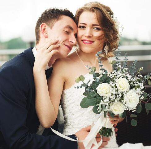 80 Pcs 20.5 Inch Babys Breath Artificial Flowers and 2 Kinds Artificial Eucalyptus Stems Leaves Greenery Faux Silver Dollar Bouquets Babys Breath Flowers for Wedding Bridal Centerpiece Decor in Saudi Arabia