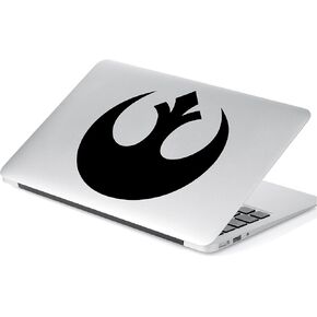 ملصق لاصق Yoonek Graphics Rebel Alliance لنافذة السيارة والكمبيوتر المحمول والمزيد. أسود، 12 بوصة × 11.7 بوصة (# 510)