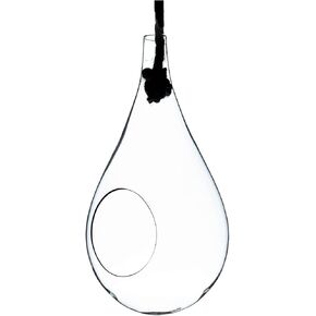 WGV Hanging Planter Terrarium, Width 5", Height 9.5", DIY Clear Glass Succulents Air Teardrop Floral Container (Including Rope), Candle Holder Vase for Outdoor Indoor Decor, 1 Piece