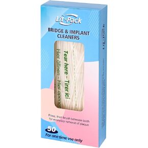 Easy-to-Use Sponge Floss for Cleaning of Implants Bridges with Stiff Plastic Ends and Sponge Floss Oral Hygiene (1)