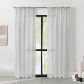 Weathershield Insulated Sheer Panel, 84 by 50-Inch, White