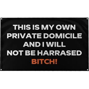 Banger - This Is My Own Private Domicile And I Will Not Be Harassed Jesse Pinkman Breaking Bad Wall Flag Tapestry College Dorm Banner Wall Decor Design on a 3X5 Feet Flag with 4 Grommets for Easy
