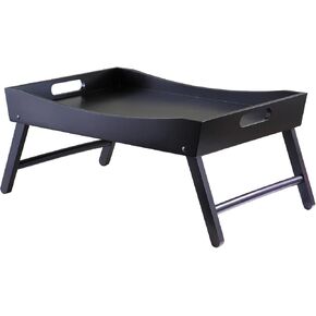 Winsome Benito 24.41-Inch Folding Bed Tray with Curved Top, Walnut (92022)