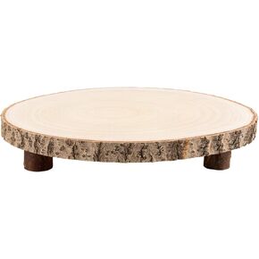 Wood Cake Stand, 10-11 Inch Wood Slice With Legs, Rustic Cake Stand, Wood Slice Cake Stand, for Wedding Table Centerpieces, Woodlandthemed Parties, Event, Birthday Party
