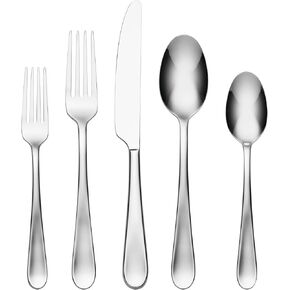Oneida Grant Piece Everyday Flatware Set, 20 Count, Metallic