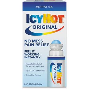 أداة تطبيق Icy Hot Medicated بدون فوضى، سائل تخفيف الألم ذو القوة القصوى، 2.5 أونصة لكل منها (عبوة اقتصادية مكونة من 5 قطع)