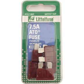 Littelfuse 0ATO07.5VP ATO 32 Volt 7.5 Amp Carded Fuse, (Pack of 5)