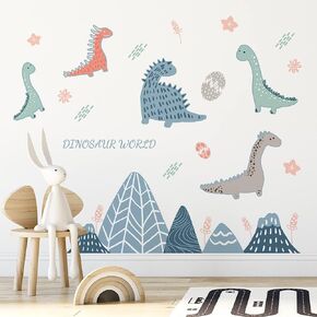 Wall Decals, Peel and Stick Stickers, Watercolor Dinos