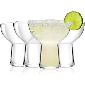 مجموعة أكواب مارغريتا Stemless من 4 قطع، زجاج مارغريتا 11oz للكوكتيل المجمد والمشروبات المختلطة والمارتيني ومجموعة كؤوس النبيذ وأكواب زجاجية منفوخة يدويًا - شفافة in Saudi Arabia