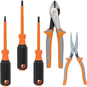 قاطع كابل 63225RINS من Klein Tools، مصنوع في الولايات المتحدة الأمريكية، قاطع كابل معزول عالي الدقة يقطع الألومنيوم والنحاس وكابل الاتصالات، 22.86 سم