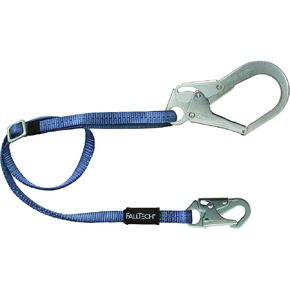 FallTech 82093 6-Foot Adjustable Web Restraint Lanyard with #18 Rebar Hook