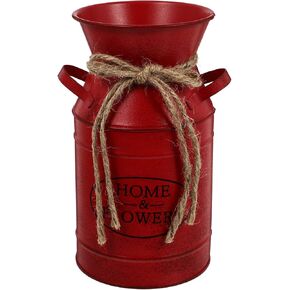 ABOOFAN Flower Buckets Bulk Galvanized Metal Vase Iron Flower Bucket Tin Bucket Flower Arranger Chic Antique Iron Vintage Style Flower Pot Farmhouse Florist Rustic Table Decor