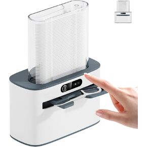 Dental Floss Dispenser, Smart Automatic Sensor Floss Holder with 100Pcs Floss, Ultra-Long Battery Life Flosspick Holder Dispenser, Floss Pick Holder for Office, Living Room, Bedroom