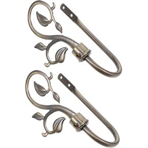 2pcs Curtain Wall Hook Metal Curtain Clip Retro Curtain Tiebacks Home Decor Tassel Trim Retro Decor Coat Hangers Window Curtain Hook Metal Hangers Iron Stop Curtain Frame