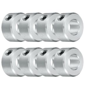 uxcell 8pcs Set Screw Collars 7/16" Bore, Aluminum Shaft Collars, 7/8" OD and 7/16" Thickness, Set Screw Clamp Collar, Stop Collar for Linear Rod Shaft Guide