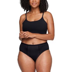 Proof. by Always High Rise Brief, Overnight Absorbency Period Underwear for Women - Holds up to 9 Regular Tampons - Washable Leakproof Period Panties - L, Black
