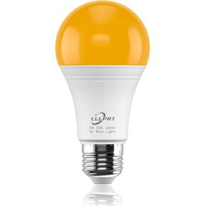 3W LED Amber Light Bulbs, 1600K Warm White 180LM Night Light, Blue Light Blocking, Energy Saving, 30W Replacement, Sleep Aid E26 Base Light Bulb for Bedroom, Baby Nursery Room, Non-Dimmable