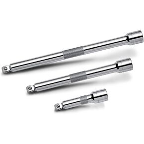 Powerbuilt 640857 3 Piece 3/8" Dr. Wobble Extension Set, Silver