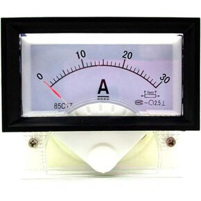 YXQ DC 0-30A Analog Current Panel 85C17 Amp Ammeter Gauge Meter 2.5 Accuracy for Auto Circuit Measurement Tester