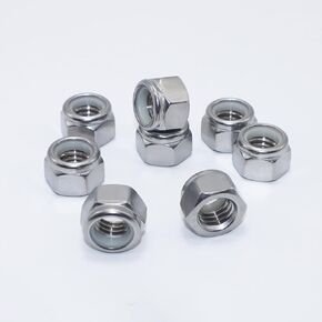 #6-32 Lock Nuts,304 Stainless Nylon Insert Locknuts for Bolts, Nylock Nuts 120 Pack