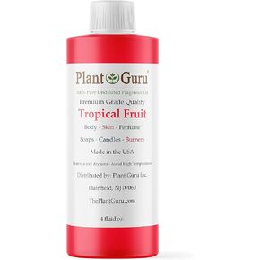 Tropical Fruit Fragrance Oil 4 fl. oz. Scented Oil for DIY Soap Making, Candles, Bath Bombs, Body Butters. Used in Aromatherapy Diffusers, Burners and Warmers. Great Addition to Lotions and Creams.