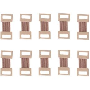 10Pcs Brown Bandage Clips, Elastic Bandage Wrap Stretch Metal Clips Replaceable Wrap Clips Replacement Fastener Fixation Clamps Hooks for Various Types Bandages, Adhesive Bandages, First Aid