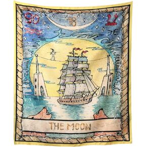 Tarot Tapestry The Star Tarot Flag Wall Hanging Medieval Europe Divination Tapestry Wall Blanket Vertical Mysterious Boho Home Decoration, 51 x 60 Inch