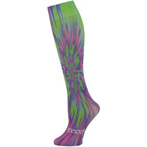 Hocsocx Psychedelic Green/Fuchsia Socks Performance Liner Moisture-Wicking Protection for Field Hockey and Soccer