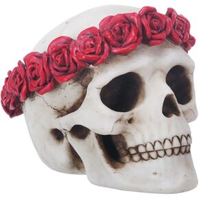 YTC 4.5 Inch Day of The Dead Flower Traditional Sugar Skull Display Statue