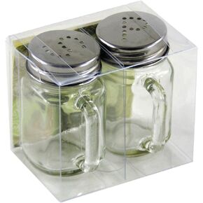 Grant Howard 51022 Mini Mason Salt and Pepper Shakers, 1.2 oz., Set of 2