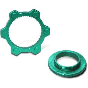 Bike Hub Cover, Zcargel 6 Screws Aluminum Alloy Disc Brake Rotor Hub Lock Ring Adapter Bicycle Hub Lock Cover Bicycle Disc Brake Rotor For Mountain Road Bike Replacement Accessories Plating