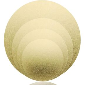 4 Pack Cake Boards, 6, 8, 10, 12 Inch Round Cake Circles, Cake Base Cardboards 1 of Each Size for Cake Decorating, Golden in Kuwait