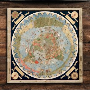 1587 Flat Earth Map of the World Urbano Monte Historic Wall Poster Globe Model (3 sizes) (23"x23")