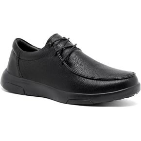OrthoComfoot Men's Orthopeic Leather Dress Walking Shoes: Casual Plantar Fasciitis Fashion Sneakers with Arch Support, Comfortable Orthotic Business Work Oxfords for Foot and Heel Pain Relief