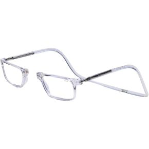 Clic Magnetic Reading Glasses, Computer Readers, Replaceable Lens, Adj Temples, Executive, (M-XL, Clear, 3.00 Magnification)