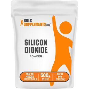 BulkSupplements.com Silicon Dioxide Powder - Silica Powder, Silicon Dioxide Food Grade -Additive & Anti-Caking Agent for Capsules, Emulsifier, 500g (1.1 lbs) (Pack of 1)