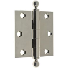 IDHBA 80101-014 Professional Grade Quality Solid Brass 3" x 3" Loose Pin Hinges (Pair), 3 x 3-Inch, Bright Nickel